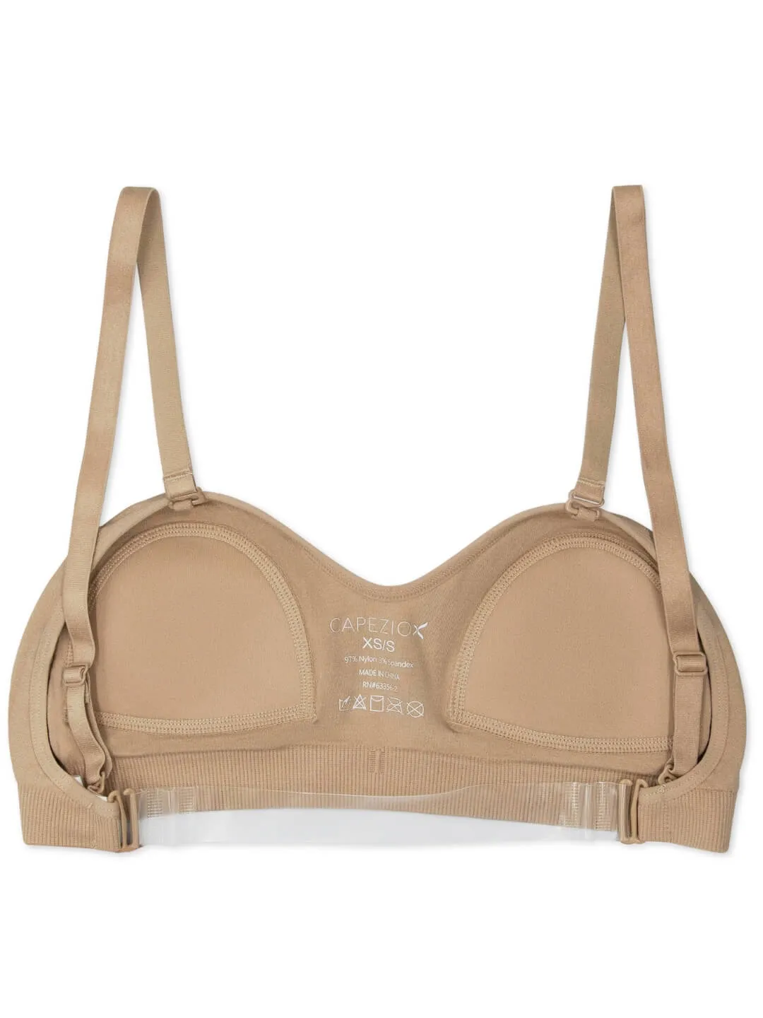 Capezio - Seamless Clear Back Sweetheart Bandeau Bra