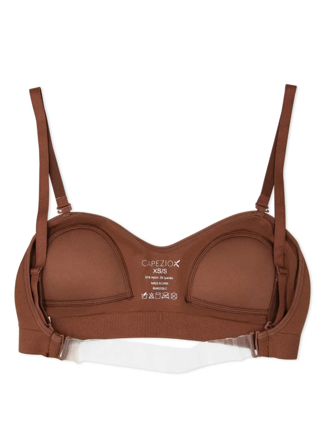 Capezio - Seamless Clear Back Sweetheart Bandeau Bra