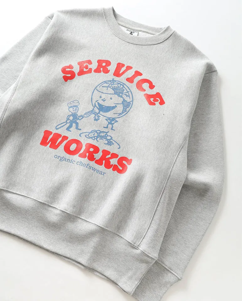 Chefswear Crew Neck Sweat Grey Marl