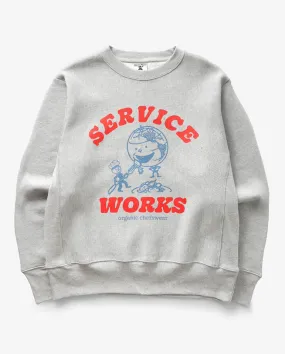 Chefswear Crew Neck Sweat Grey Marl