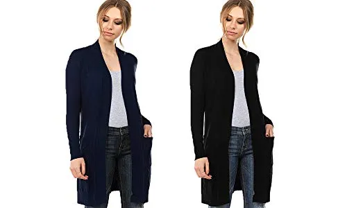 CIELO Women's Long Sleeve Sweater Duster Cardigan
