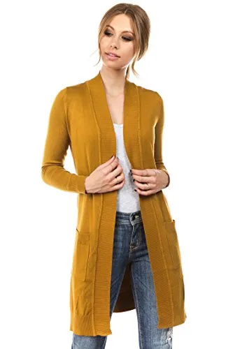CIELO Women's Long Sleeve Sweater Duster Cardigan