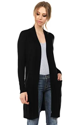 CIELO Women's Long Sleeve Sweater Duster Cardigan