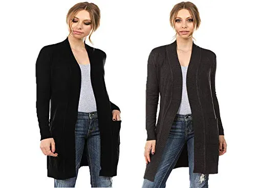 CIELO Women's Long Sleeve Sweater Duster Cardigan