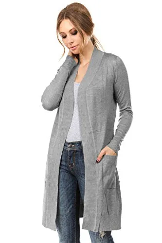 CIELO Women's Long Sleeve Sweater Duster Cardigan