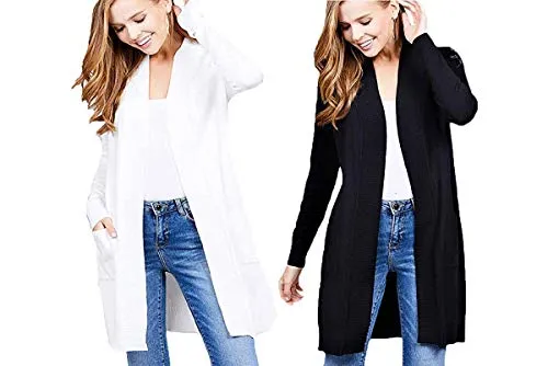 CIELO Women's Long Sleeve Sweater Duster Cardigan