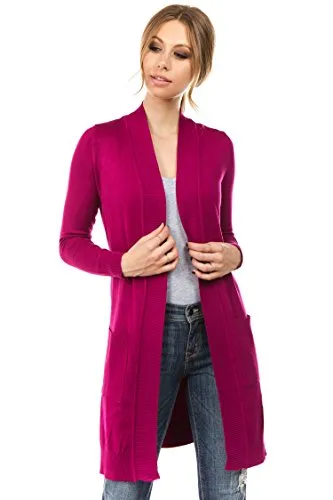 CIELO Women's Long Sleeve Sweater Duster Cardigan