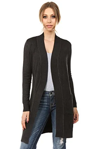 CIELO Women's Long Sleeve Sweater Duster Cardigan