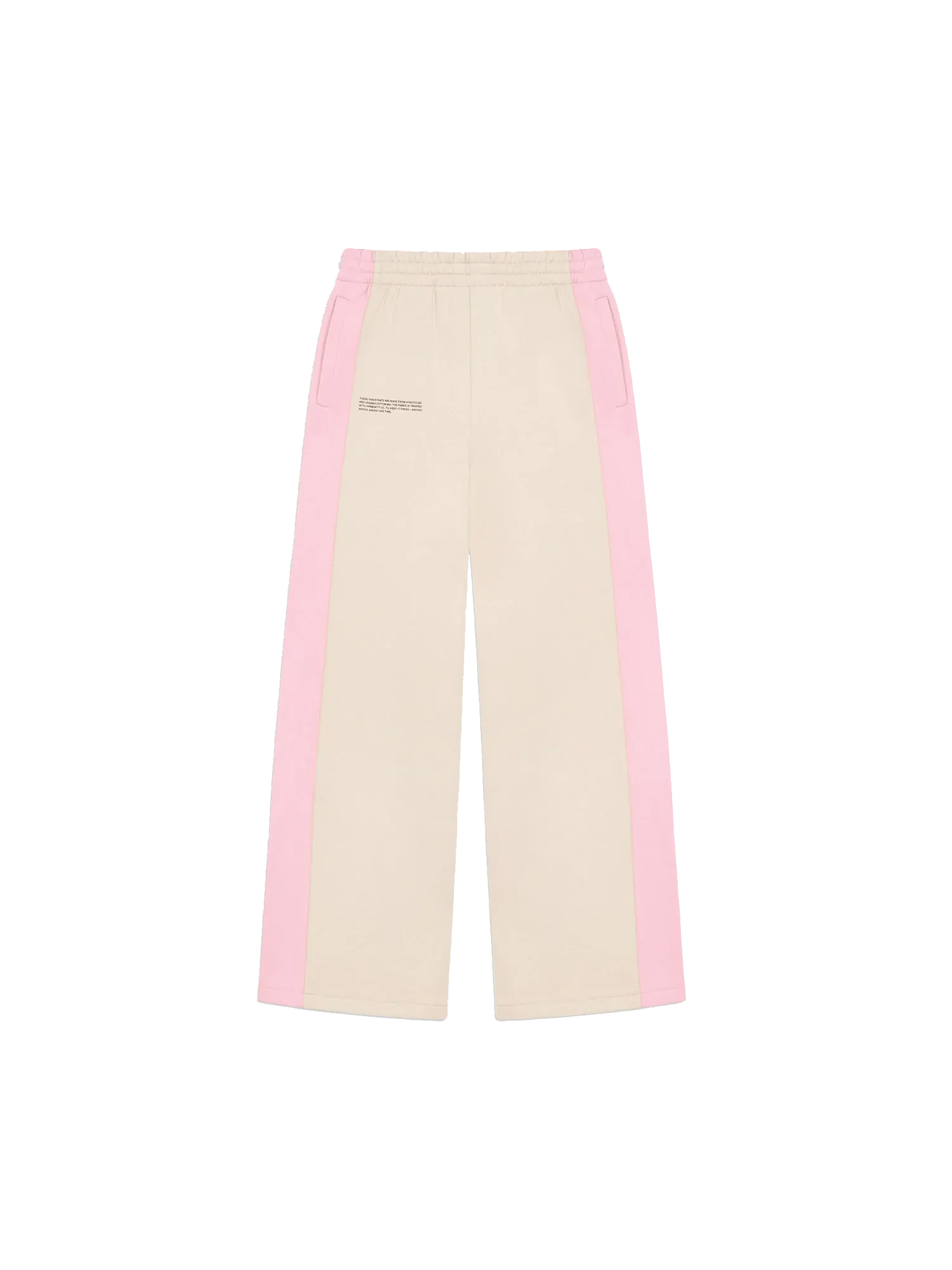 Color Block Loose Leg Track Pants—sakura pink