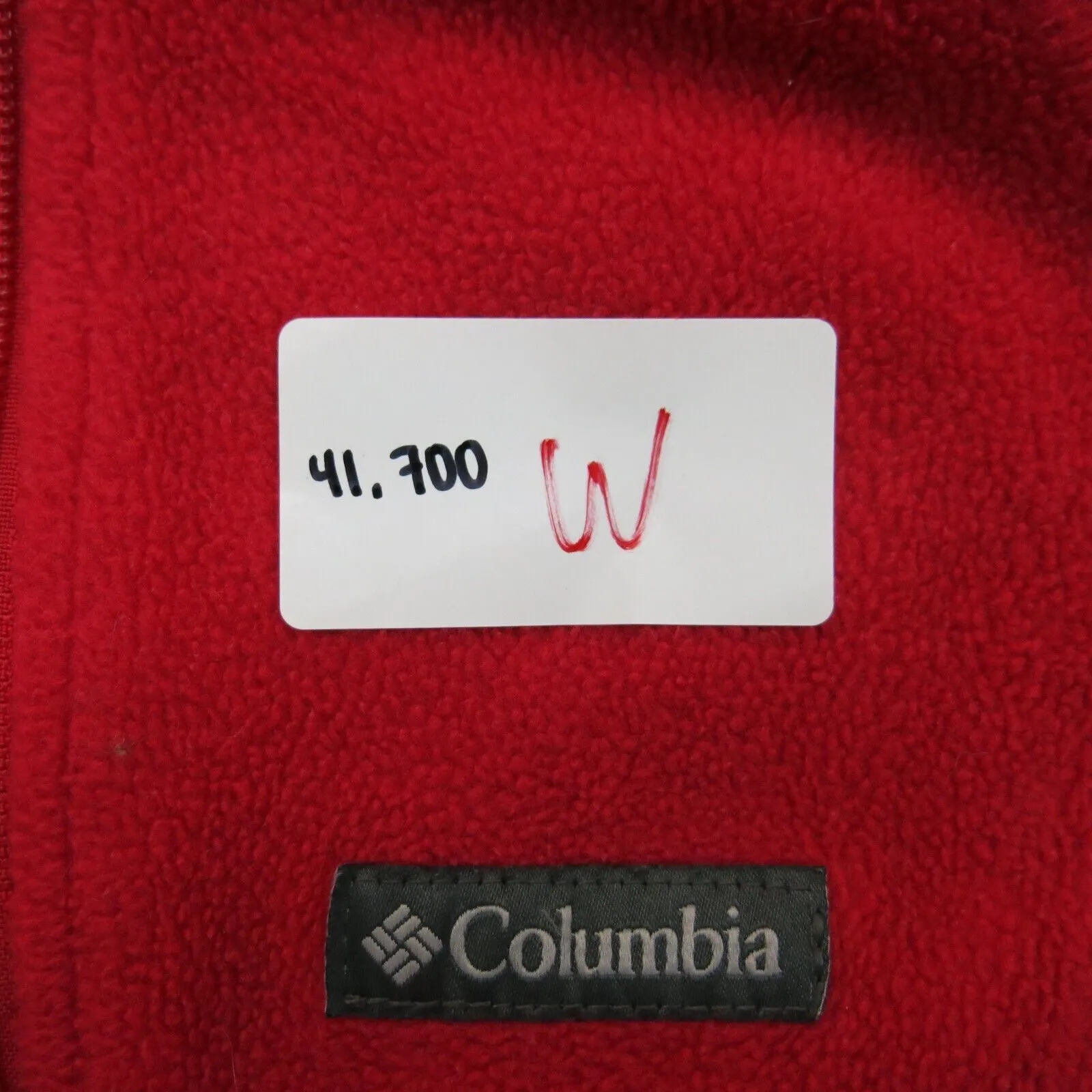 Columbia Womens Full Zip Up Fleece Jacket Long Sleeves Mock Neck Red Size Small