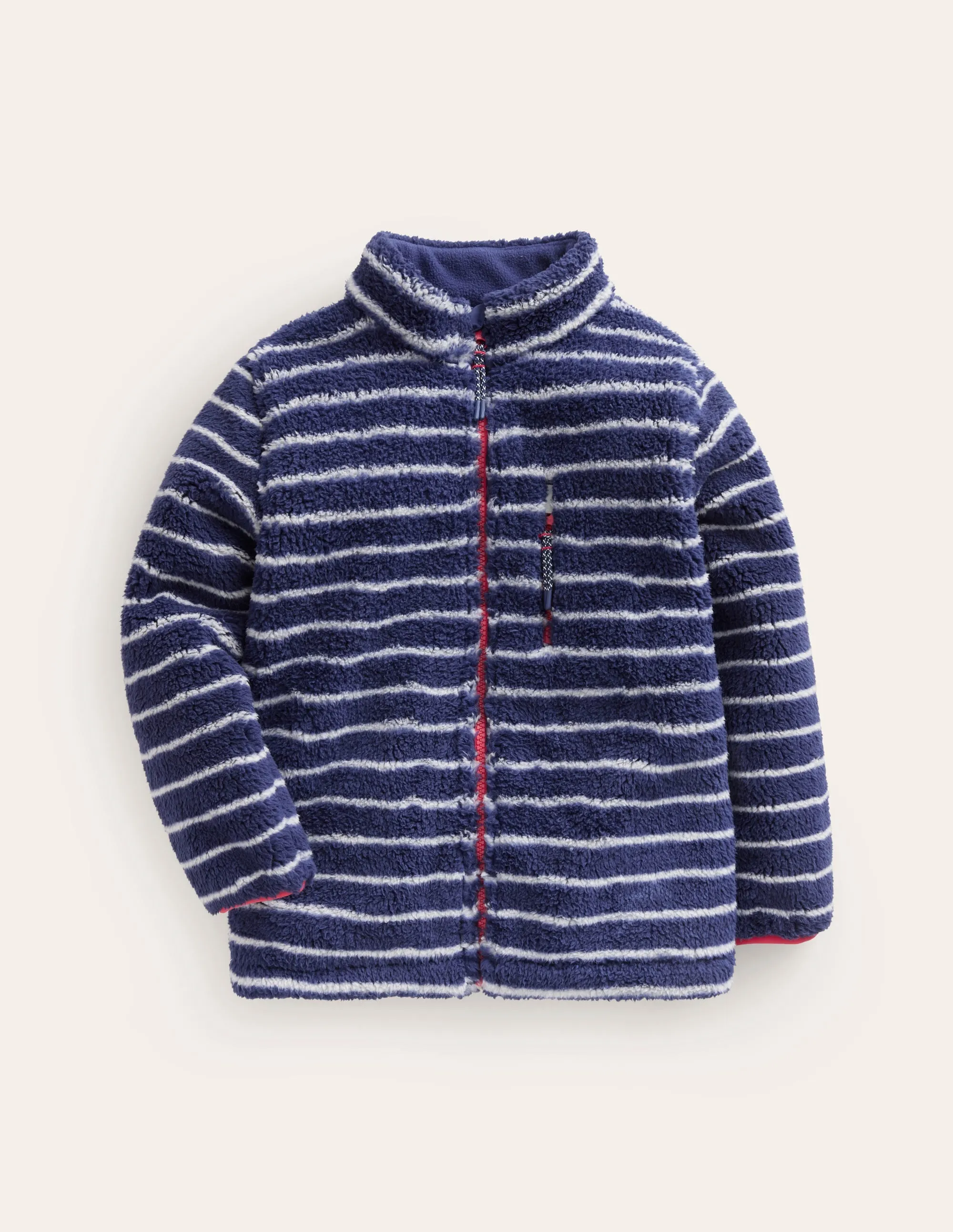 Cosy Windproof Fleece-College Navy / Ivory Stripe