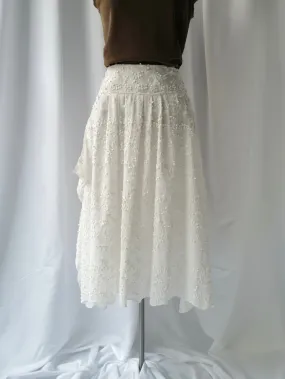Cotton Skirt  with 3D-Embroidery  MIMOSA