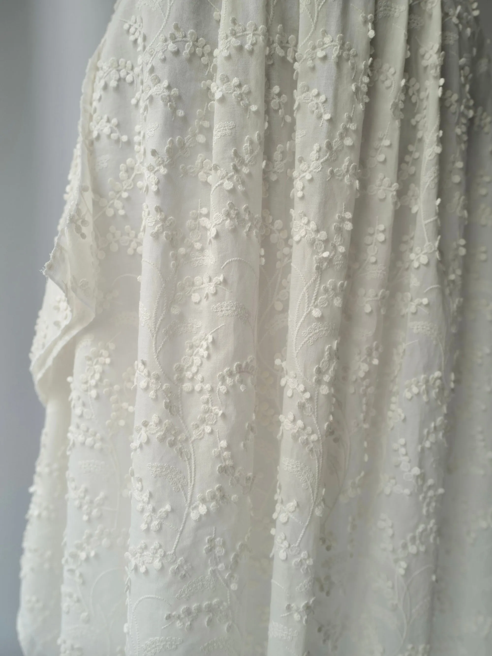 Cotton Skirt  with 3D-Embroidery  MIMOSA