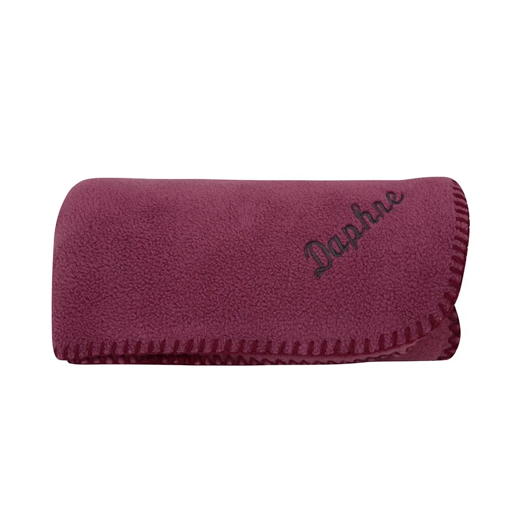Cranberry Personalised Fleece Luxury Dog Blanket