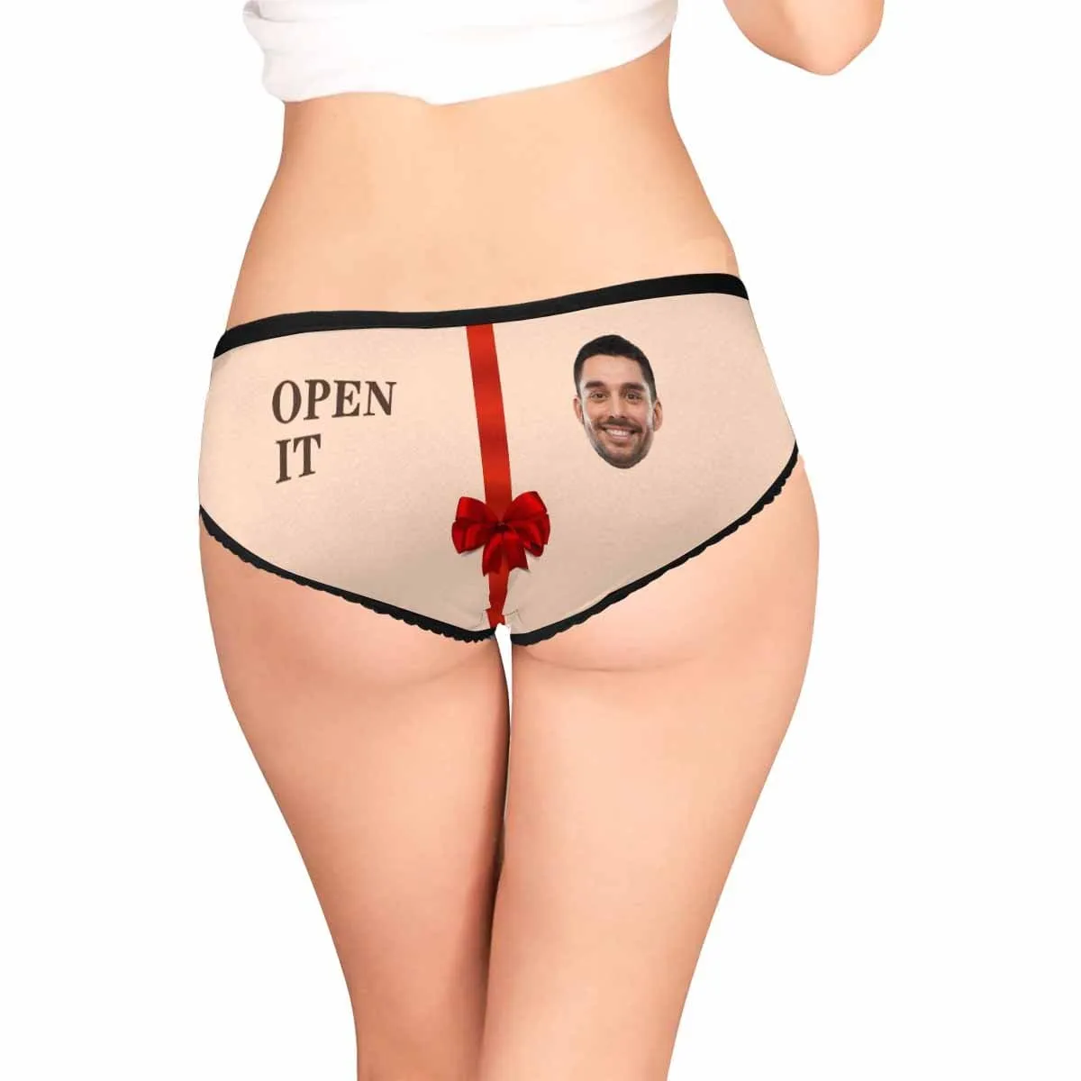 Custom Face Underwear for Women Personalized Gift Women's All Over Print High-cut Briefs for Her