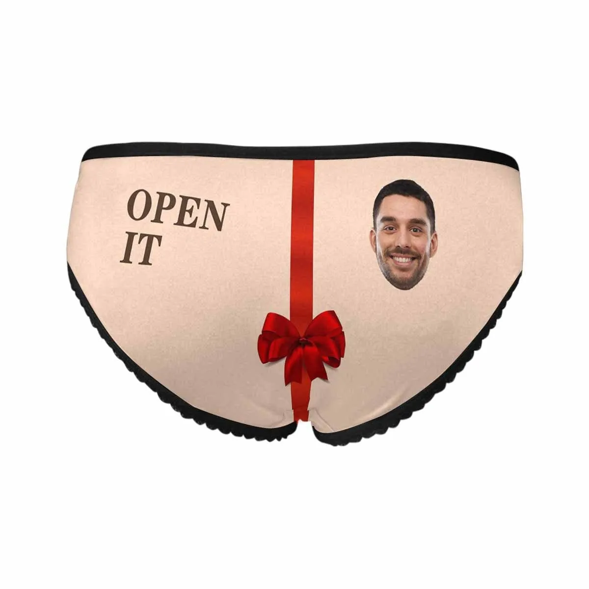 Custom Face Underwear for Women Personalized Gift Women's All Over Print High-cut Briefs for Her