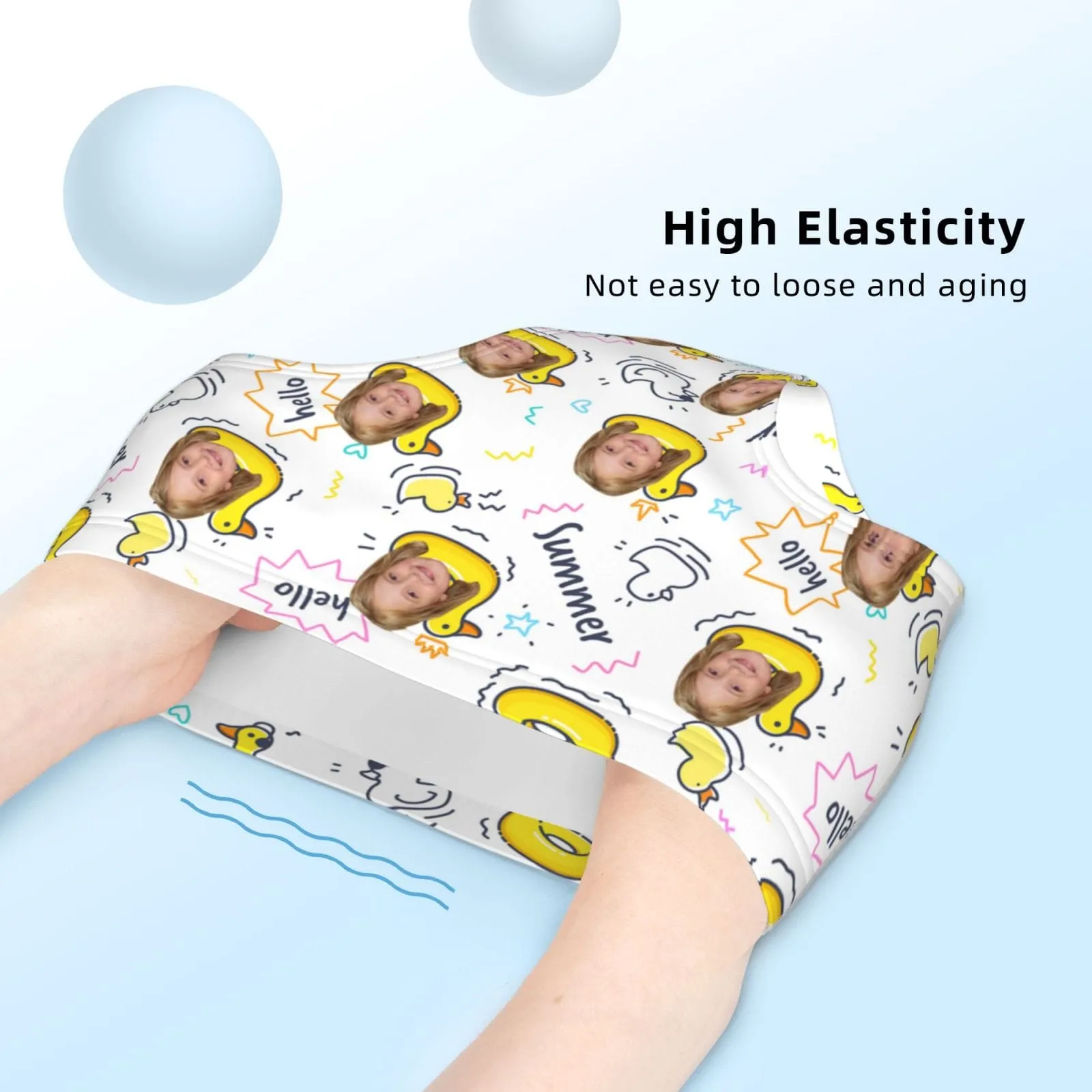 Custom Face Yellow Duck Girl's Underwear Cotton Brief Panties
