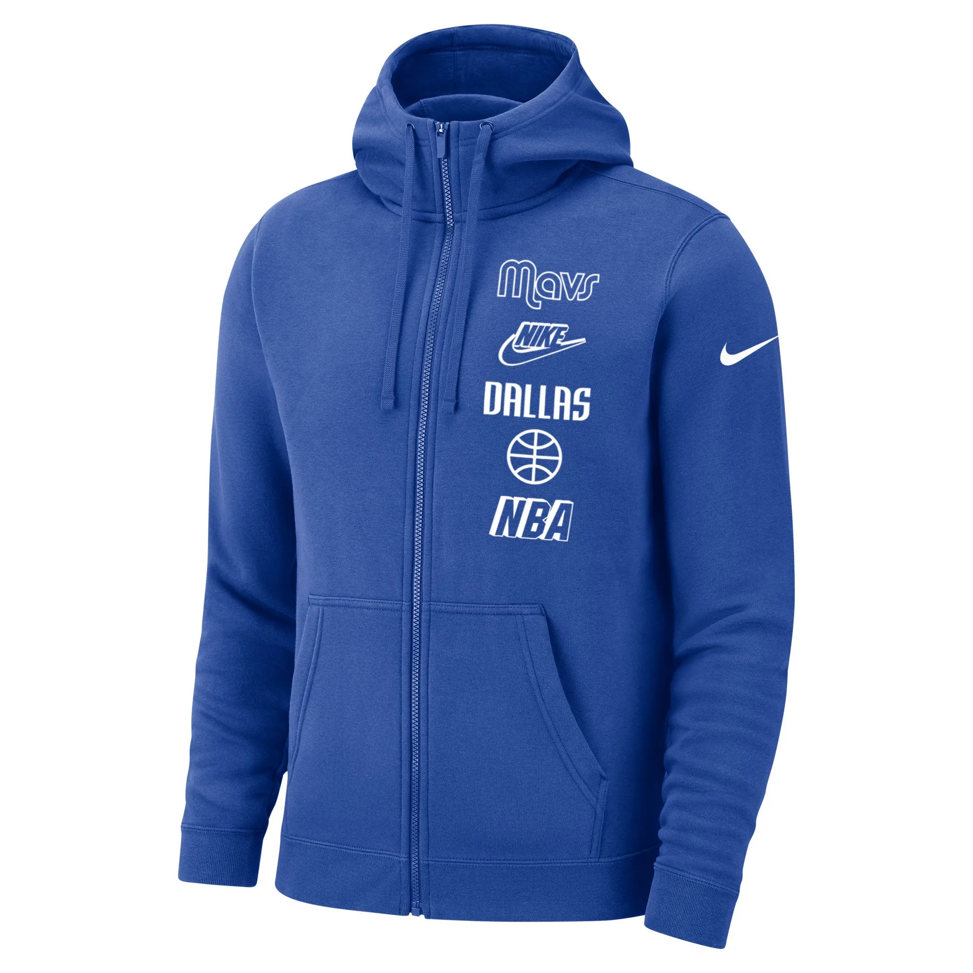 DALLAS MAVERICKS NIKE CLUB FULL ZIP HOODED JACKET