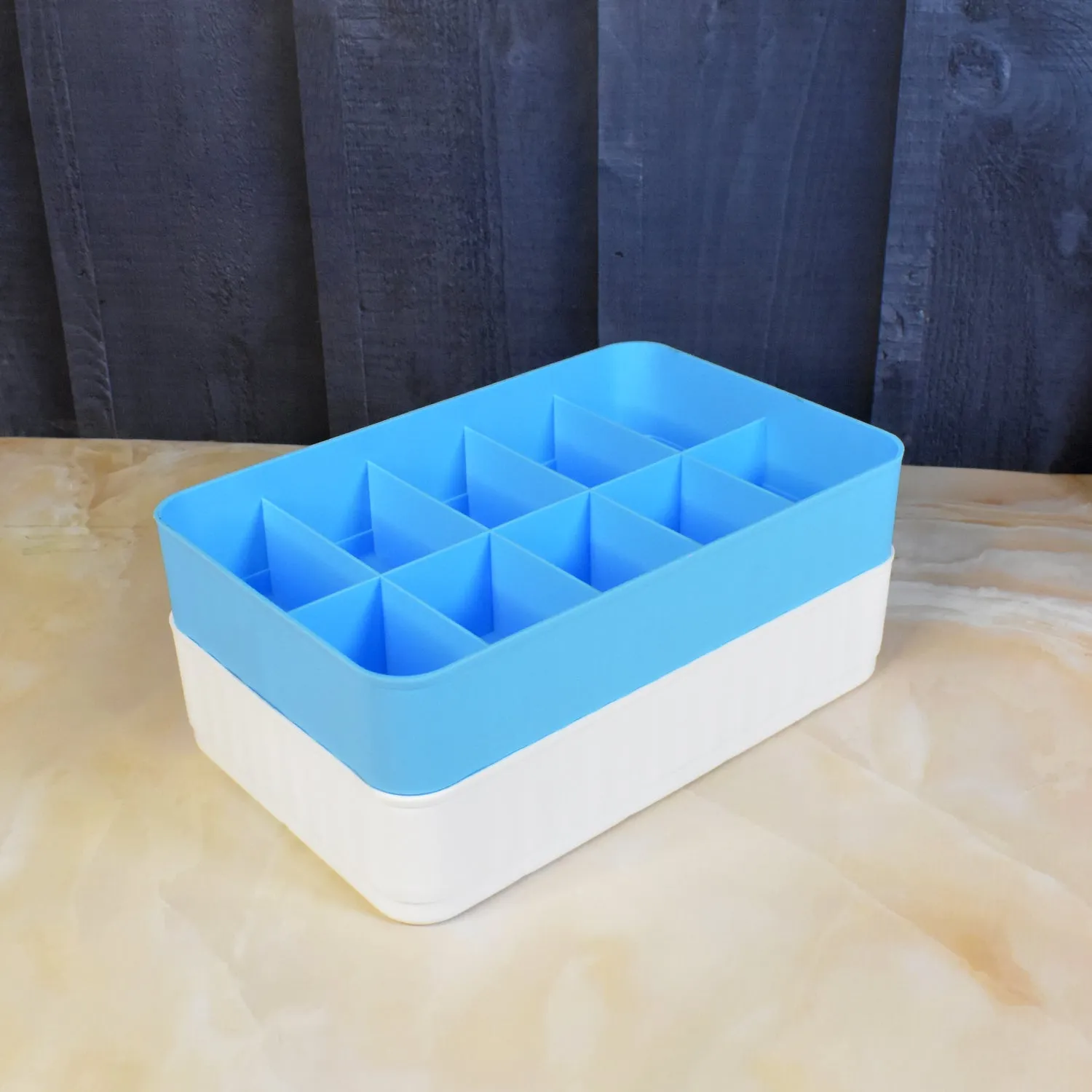 Desktop Drawer Storage Box 10 Grid Underwear Socks (2 Pc Set)