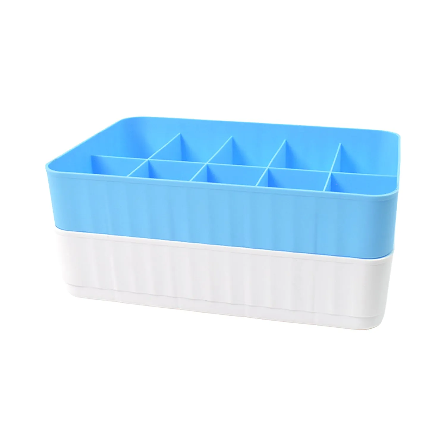 Desktop Drawer Storage Box 10 Grid Underwear Socks (2 Pc Set)