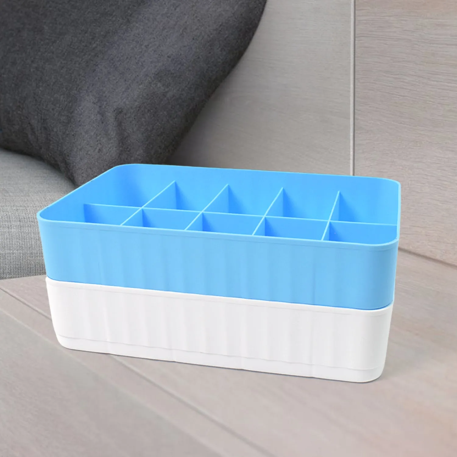 Desktop Drawer Storage Box 10 Grid Underwear Socks (2 Pc Set)