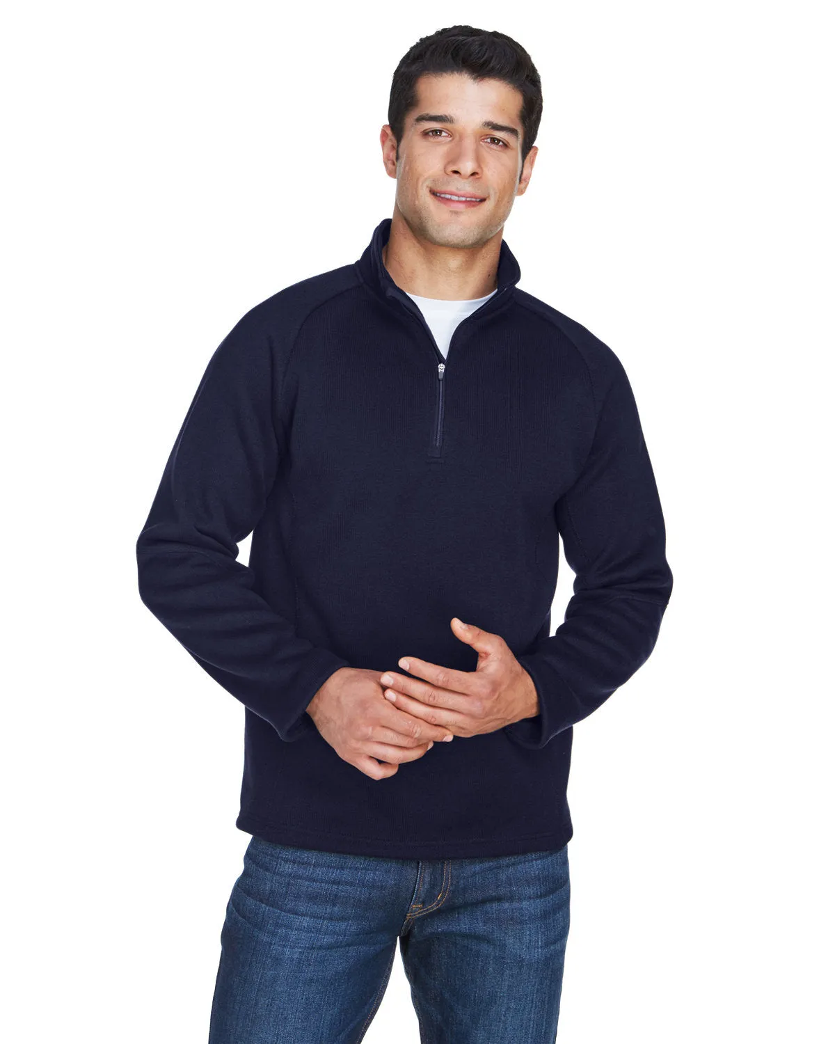 Devon & Jones Men's Bristol Sweater Fleece Quarter-Zip