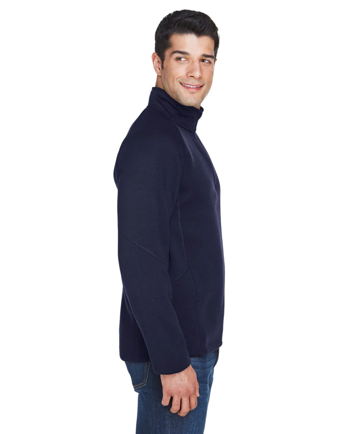 Devon & Jones Men's Bristol Sweater Fleece Quarter-Zip