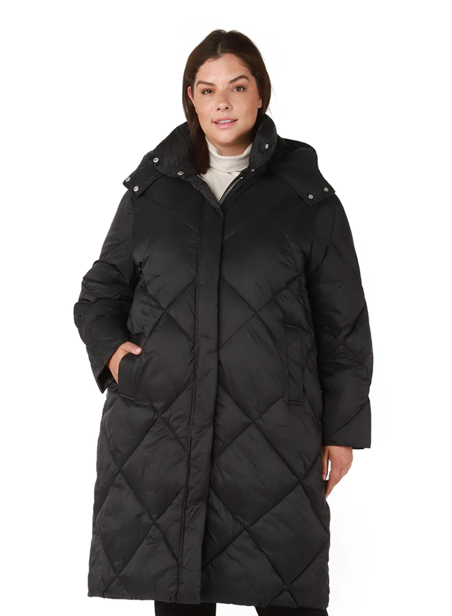 Dex Plus Longline Quilted Puffer