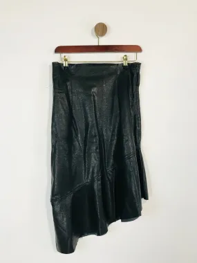 Diffuse Women's Faux Leather Midi Skirt | UK10 | Black