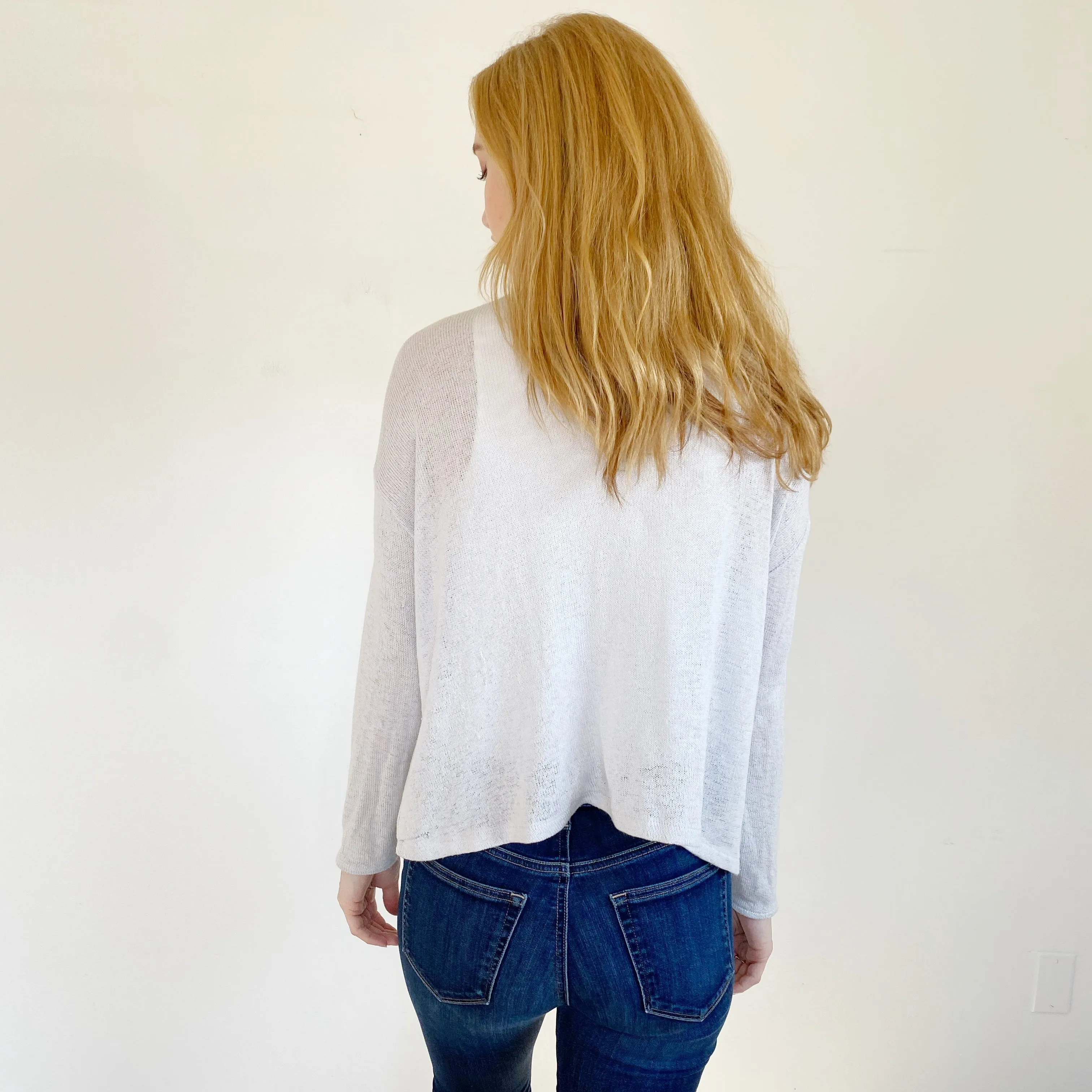 Divided Knit Grey Lightweight Cardigan Sweater Medium