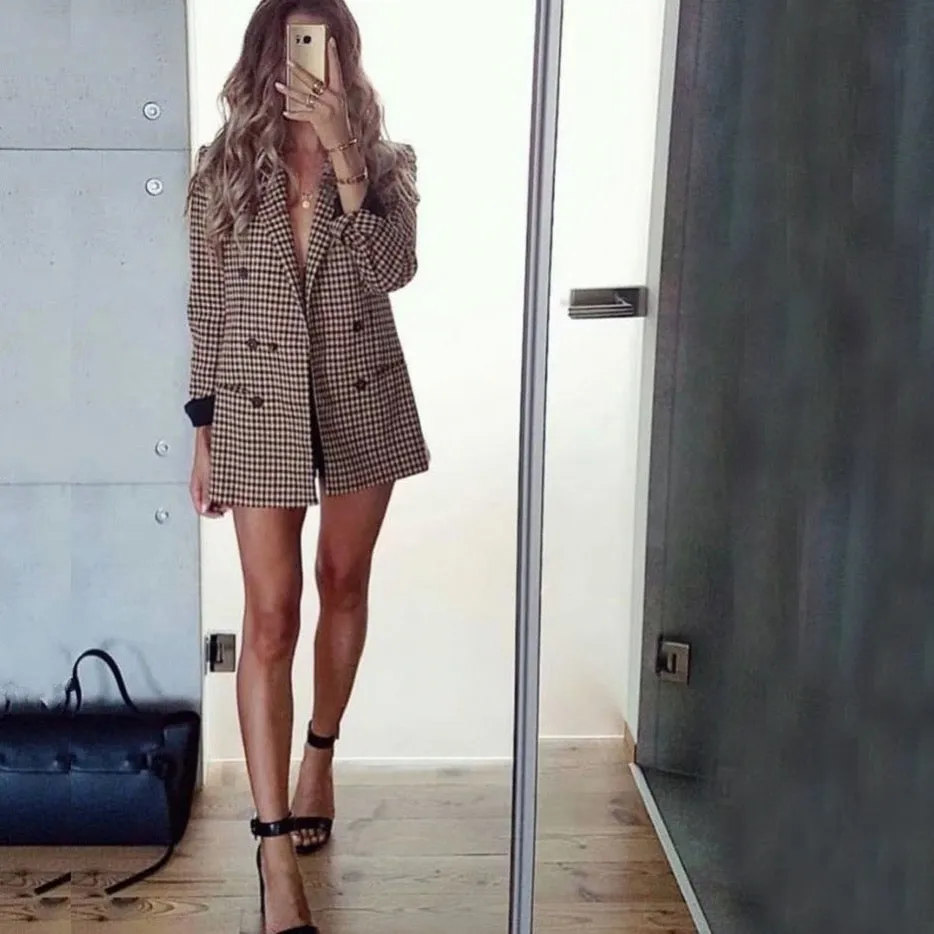 Ebba Double Breasted Check Blazer - 2 Colors