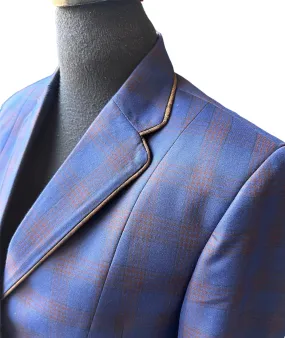 English Show Coat Blue and Bronze Plaid *One Only*