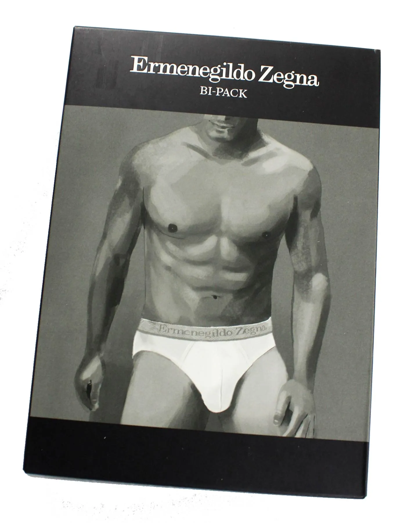 Ermenegildo Zegna Underwear Gray Stretch Cotton Midi Brief 2 Pack M SALE