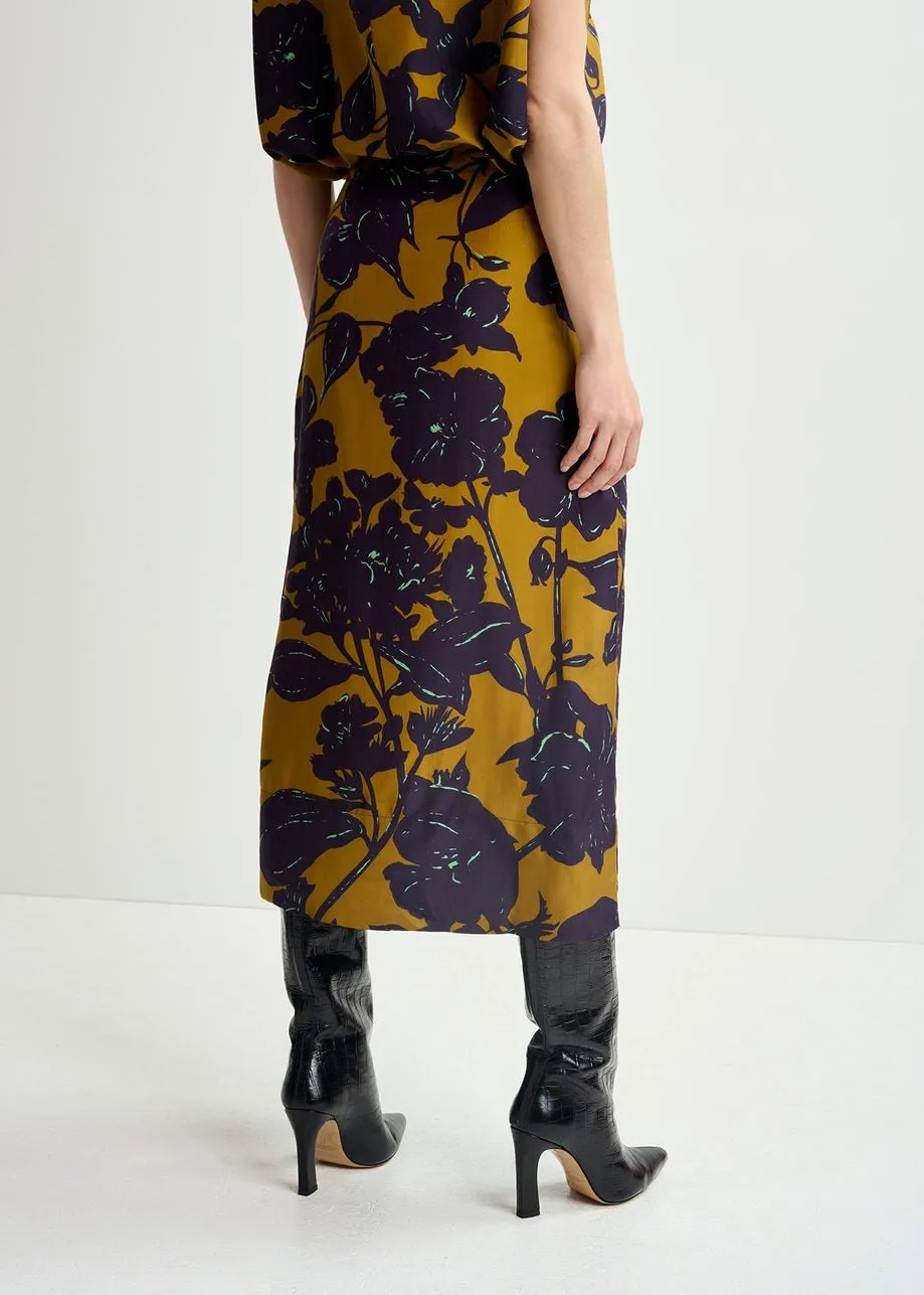 Essentiel Antwerp Glavia Silk Draped Midi Skirt (More Colors)