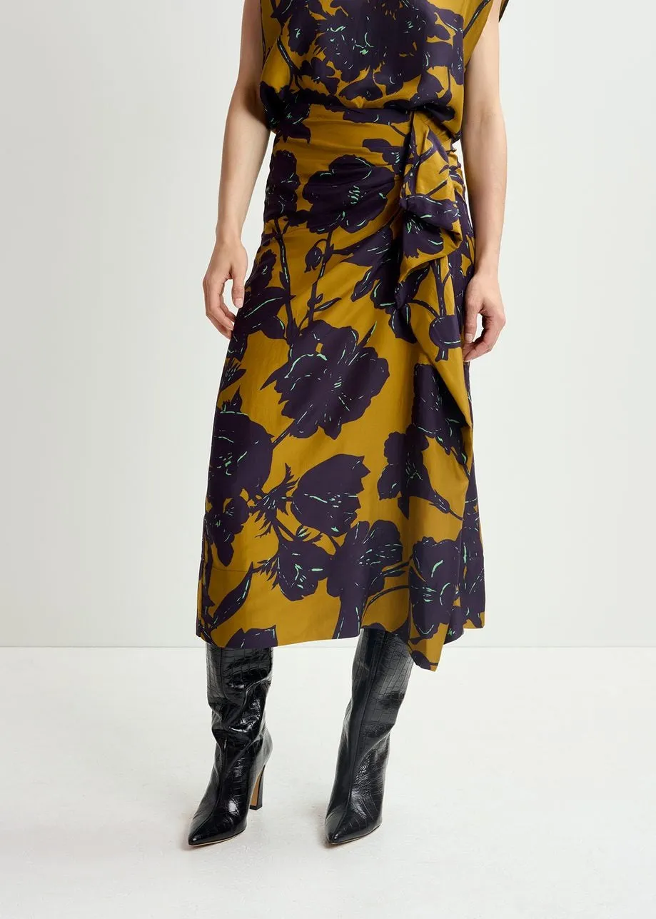 Essentiel Antwerp Glavia Silk Draped Midi Skirt (More Colors)
