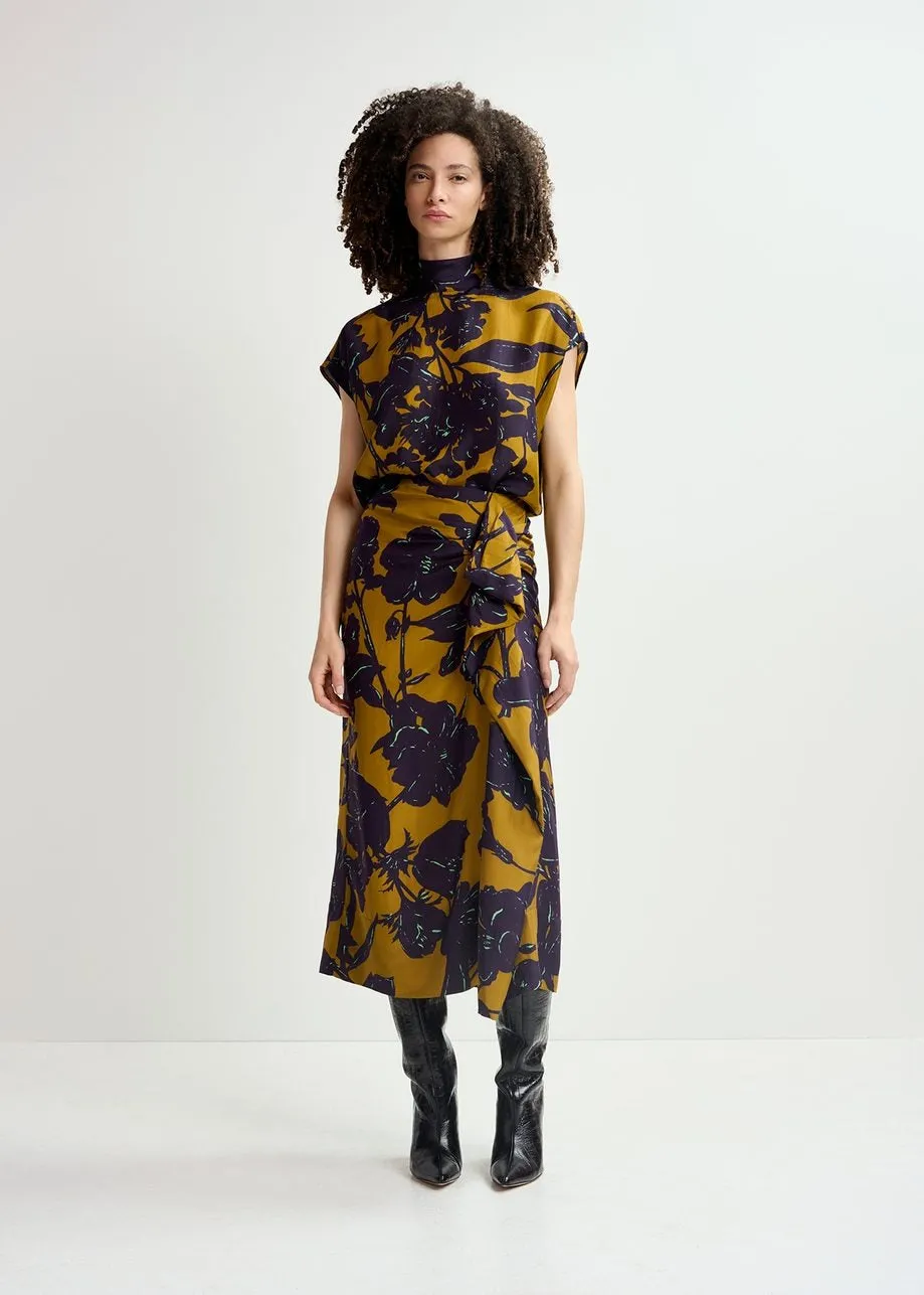 Essentiel Antwerp Glavia Silk Draped Midi Skirt (More Colors)