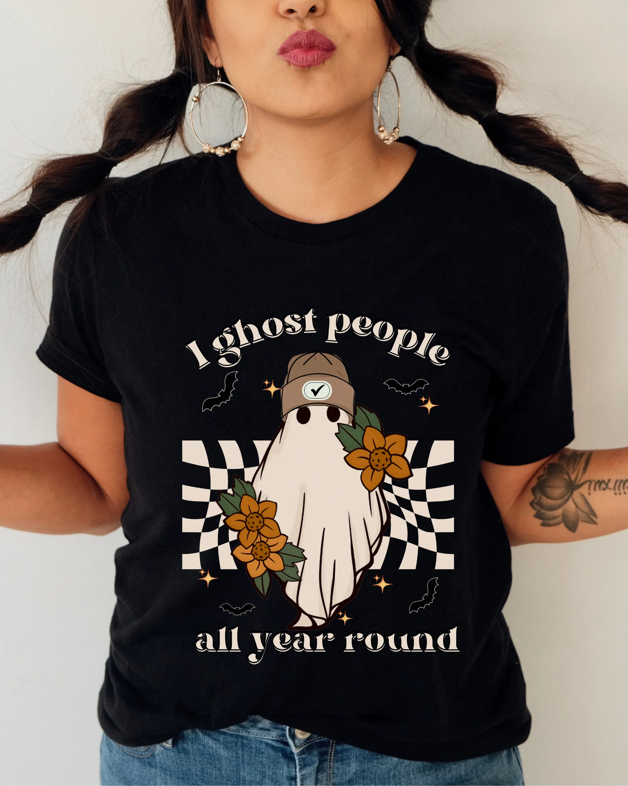 Funny Halloween Comfort Colors® T-Shirt, Women's I Ghost People All Year Round Funny T-Shirt