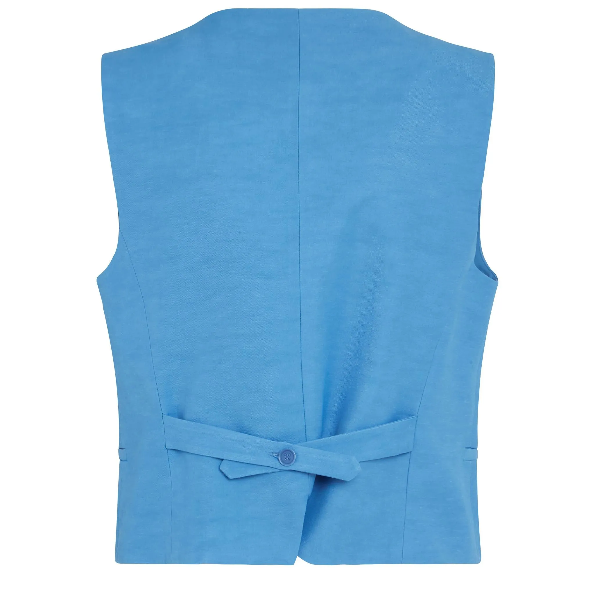 Gilet in lino azzurro