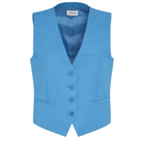 Gilet in lino azzurro
