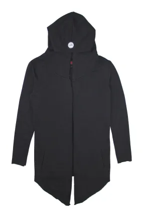 Gilet long capuche noir cv139254