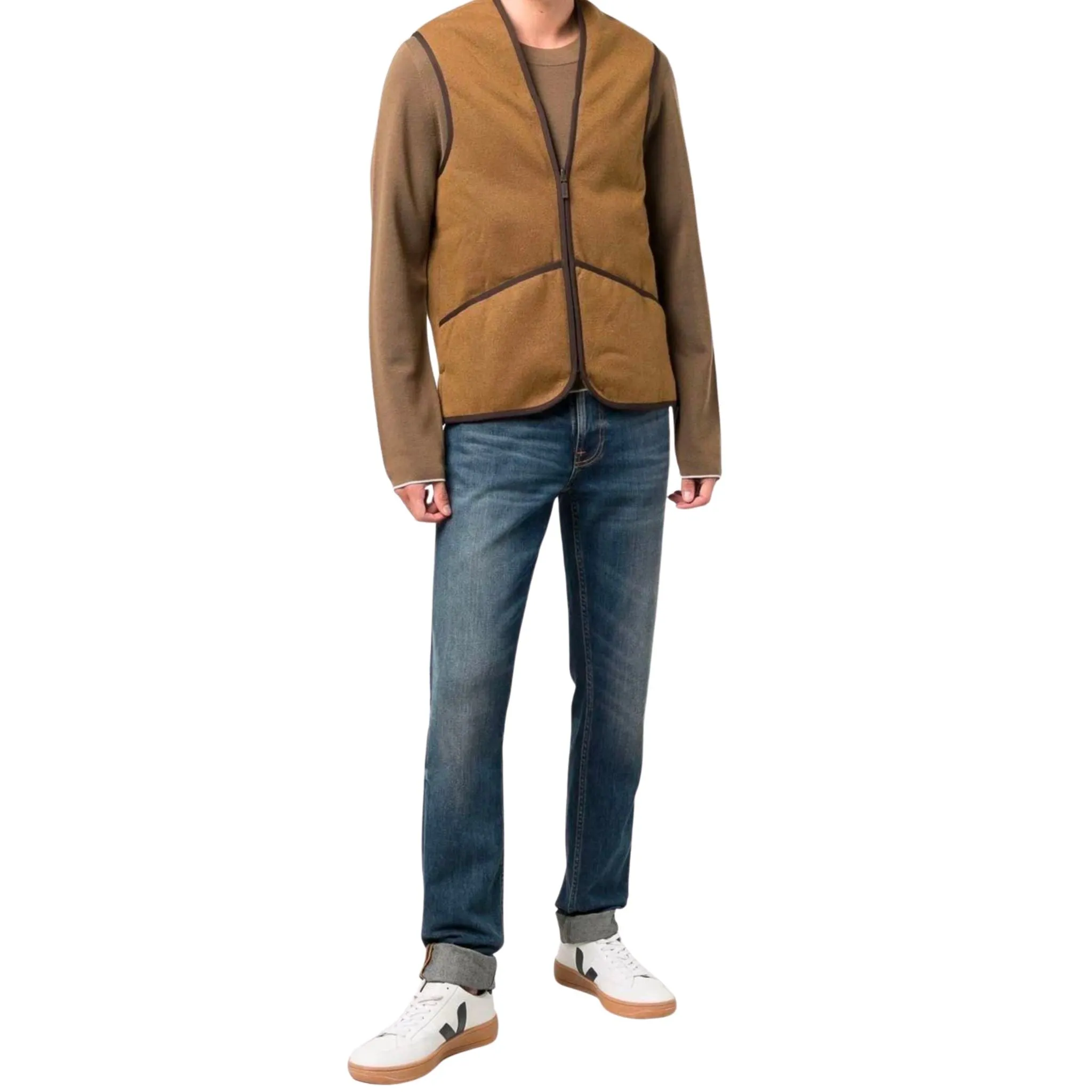 Gilet Uomo bicolore con zip