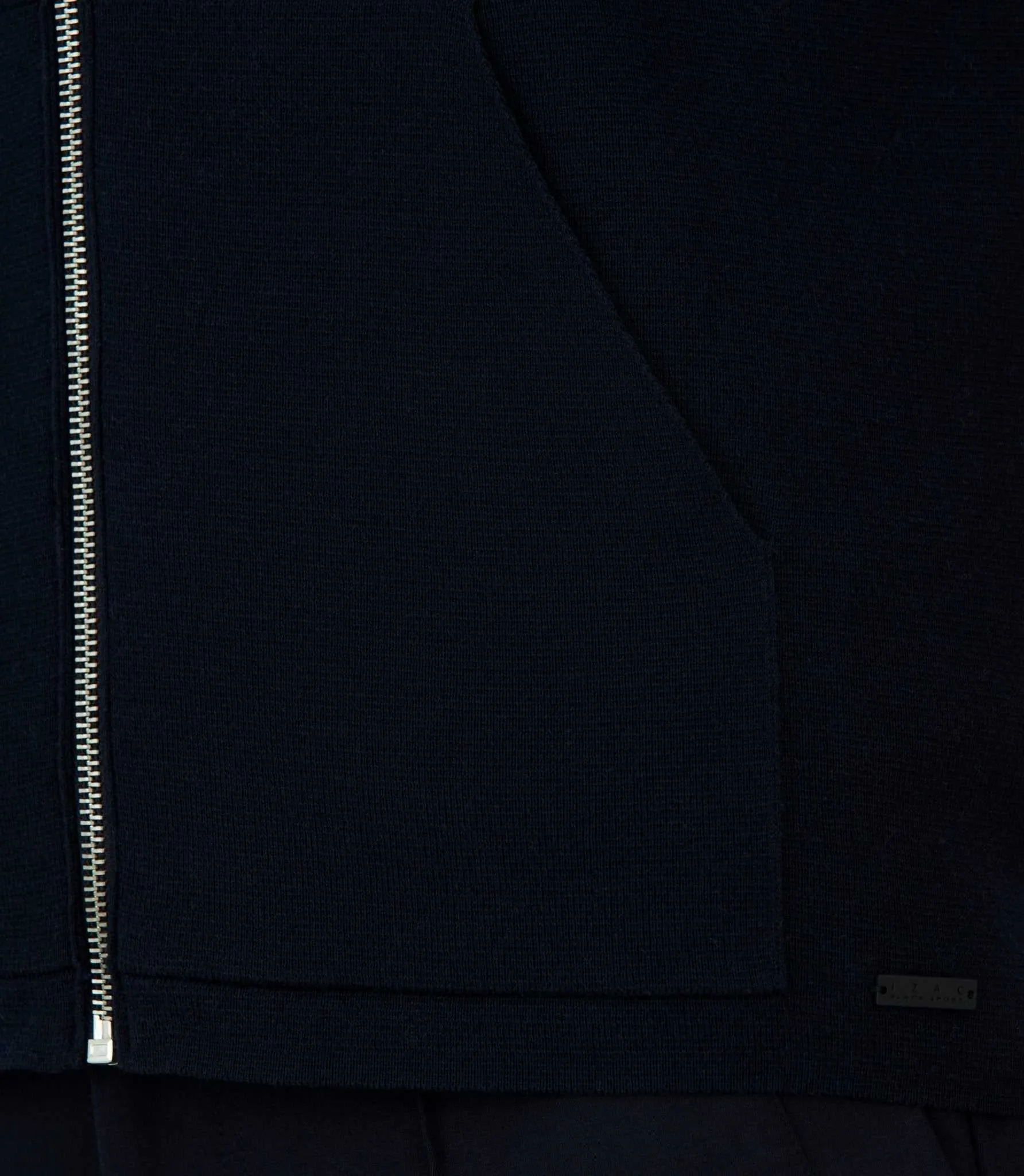 Gilet zippé à capuche marine "Leith"