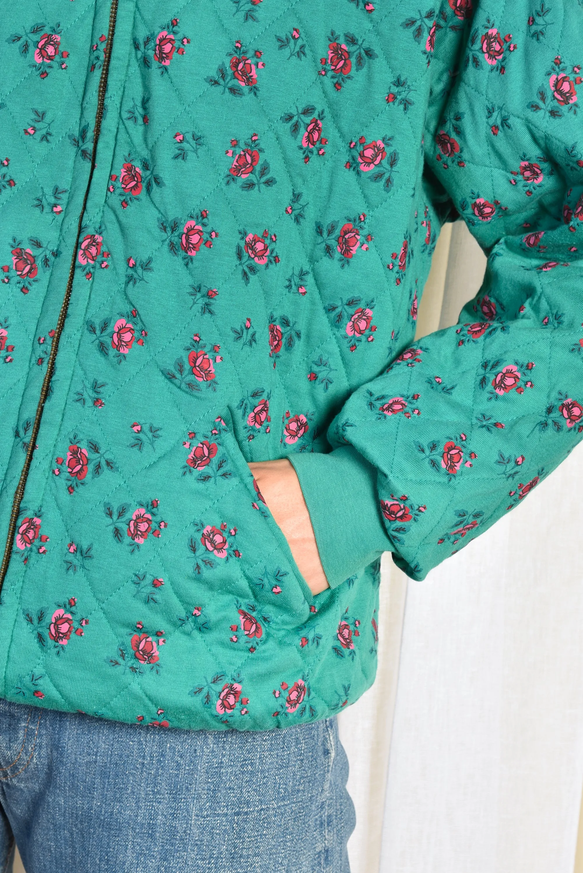 Gillie 1980s Quilted Cottage Coat