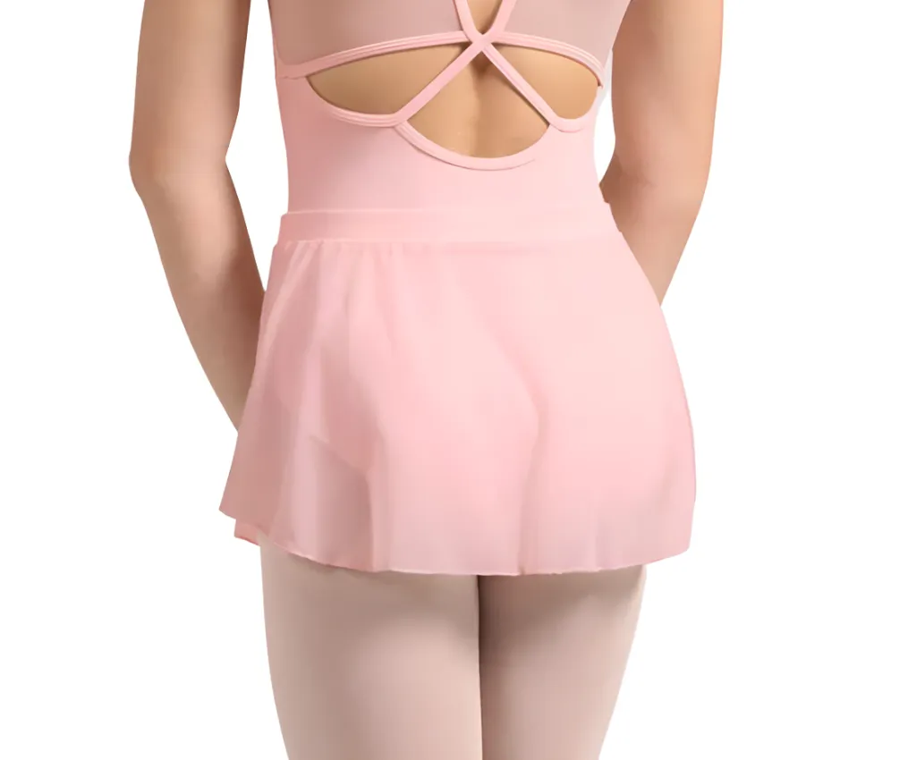 Girls Marigold Mesh Faux Wrap Skirt