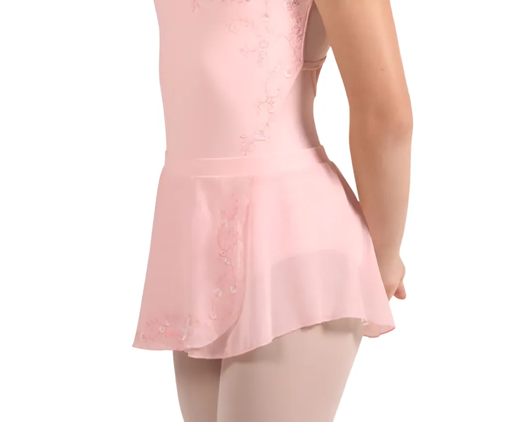 Girls Marigold Mesh Faux Wrap Skirt