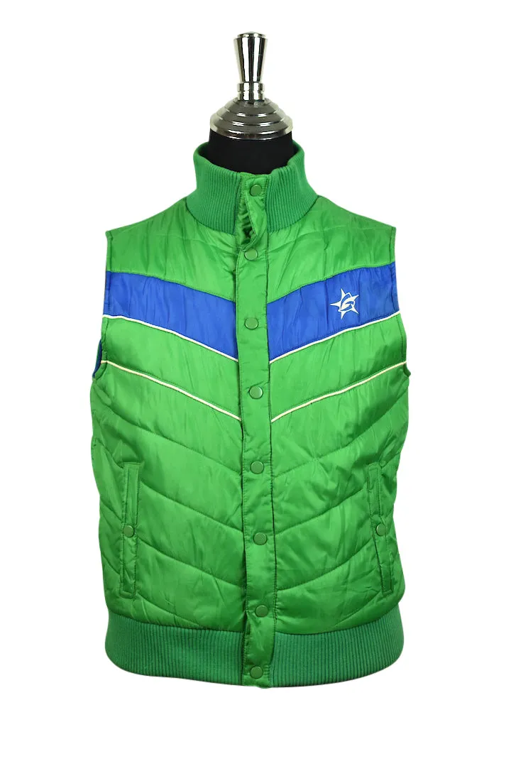 Green Groggy Brand Puffer Vest