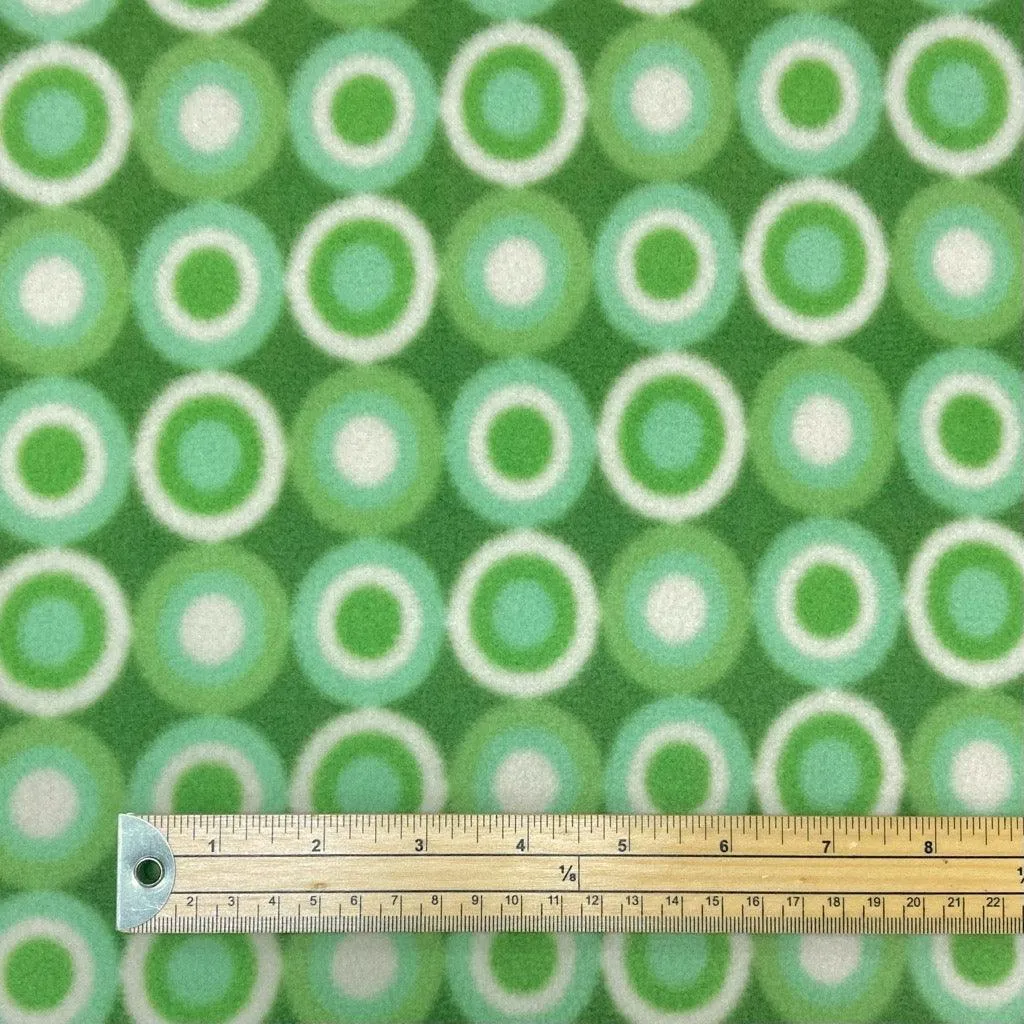 Green Symmetrical Anti Pill Polar Fleece Fabric