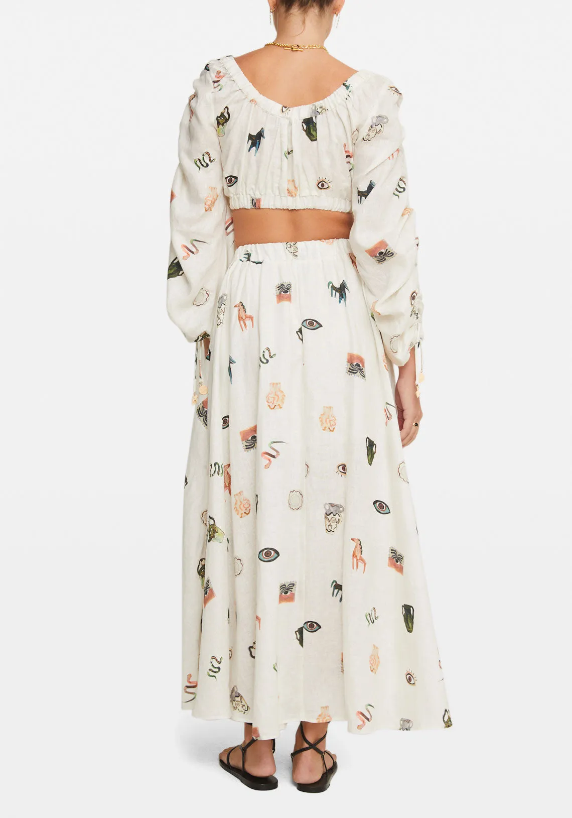 HERA MIDI SKIRT IVORY