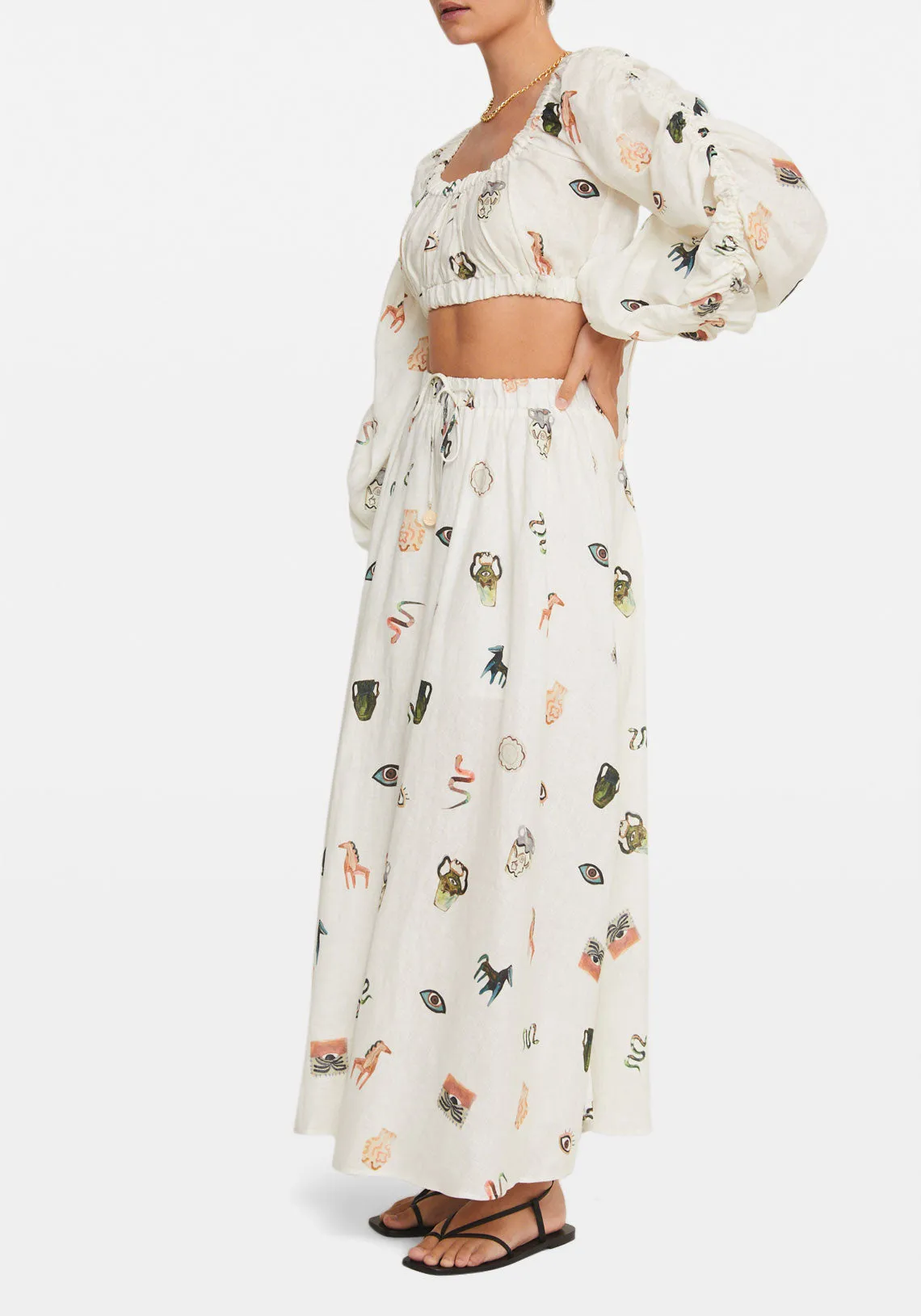 HERA MIDI SKIRT IVORY