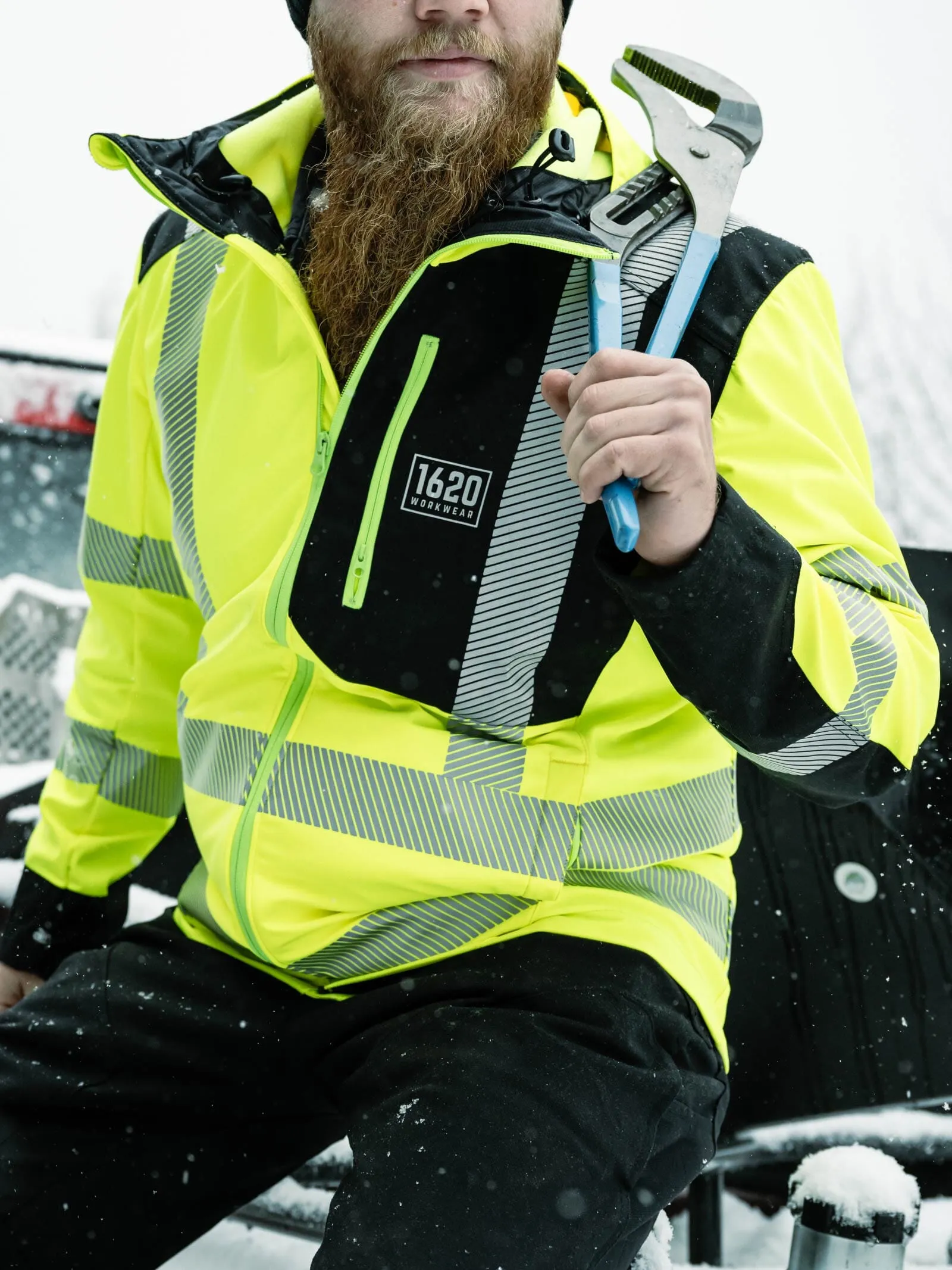 Hi Vis Softshell Work Jacket